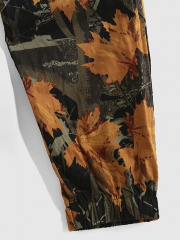 Maple Leaves Print Casual Pants Maple Leaves Print Casual Pants