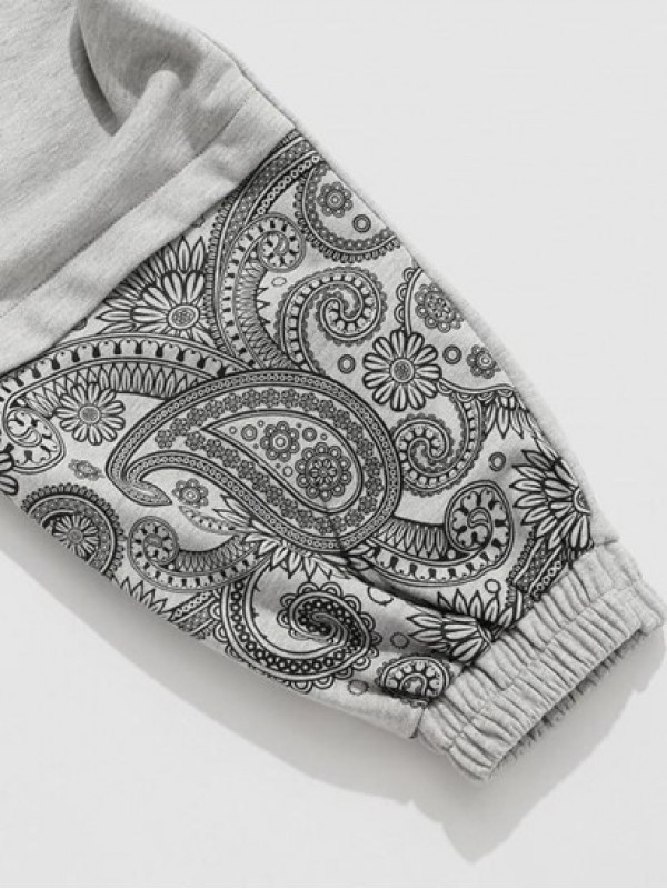 Paisley Flower Print Jogger Sweatpants Paisley Flower Print Jogger Sweatpants