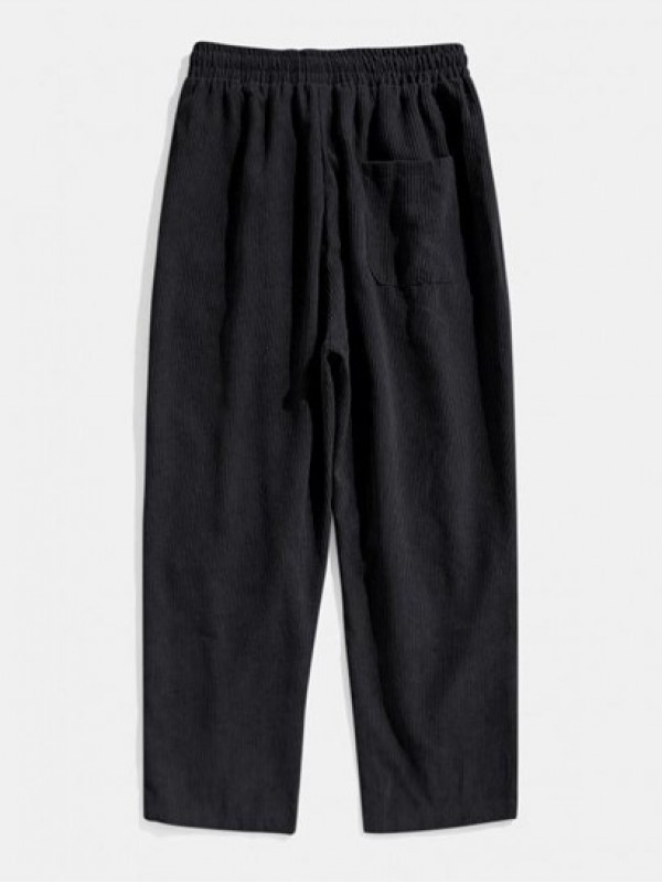 Solid Color Corduroy Ninth Pants Solid Color Corduroy Ninth Pants